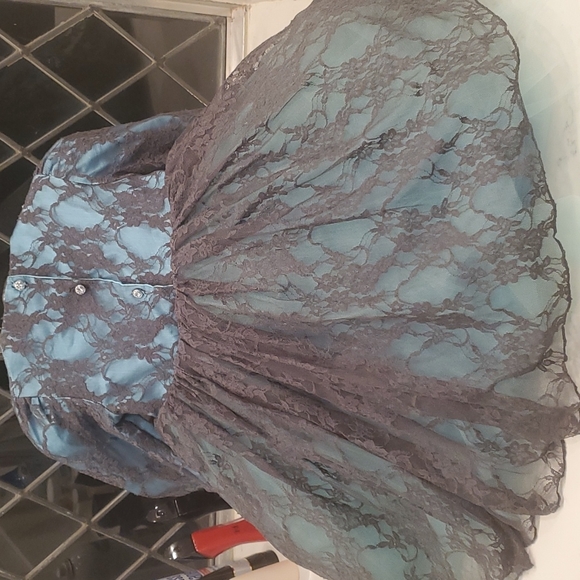 Blue and gray Moxie and Mabel Dress - Picture 6 of 6